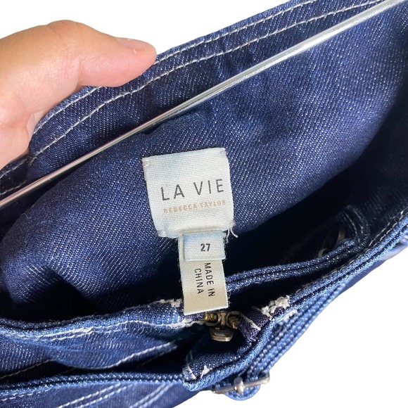 LA VIE REBECCA TAYLOR BELTED HIGH RISE JEAN sz 27 - Picture 12 of 13